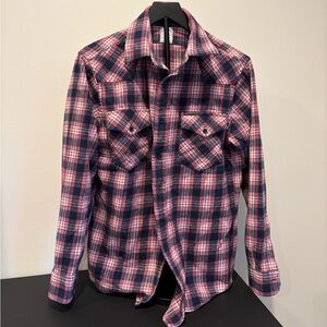 Brooks Brothers Navy and Red Plaid Shirt